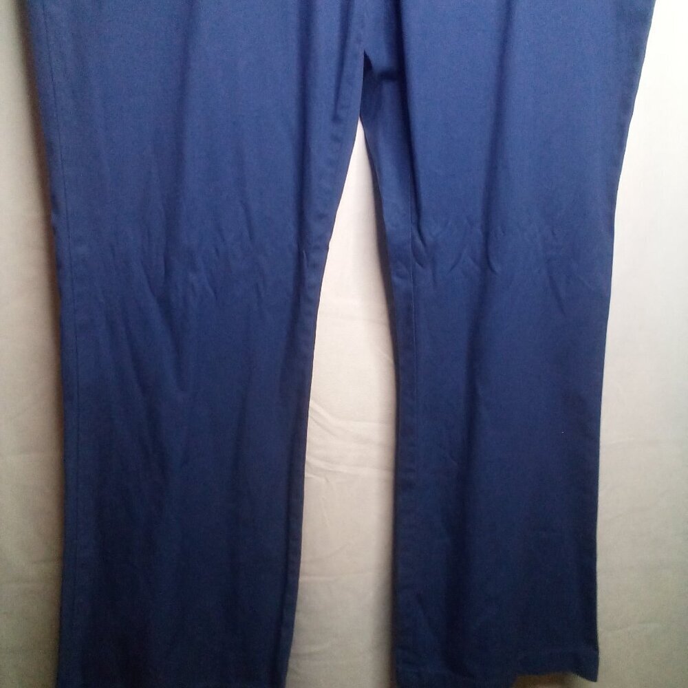 Lands' End Pants 14 Women Pockets Straight Blue - Picture 10 of 16